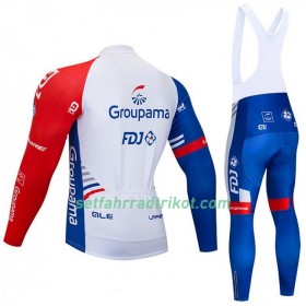Radbekleidung Radtrikot Langarm + Lang Trägerhose 2018 FDJ N001
